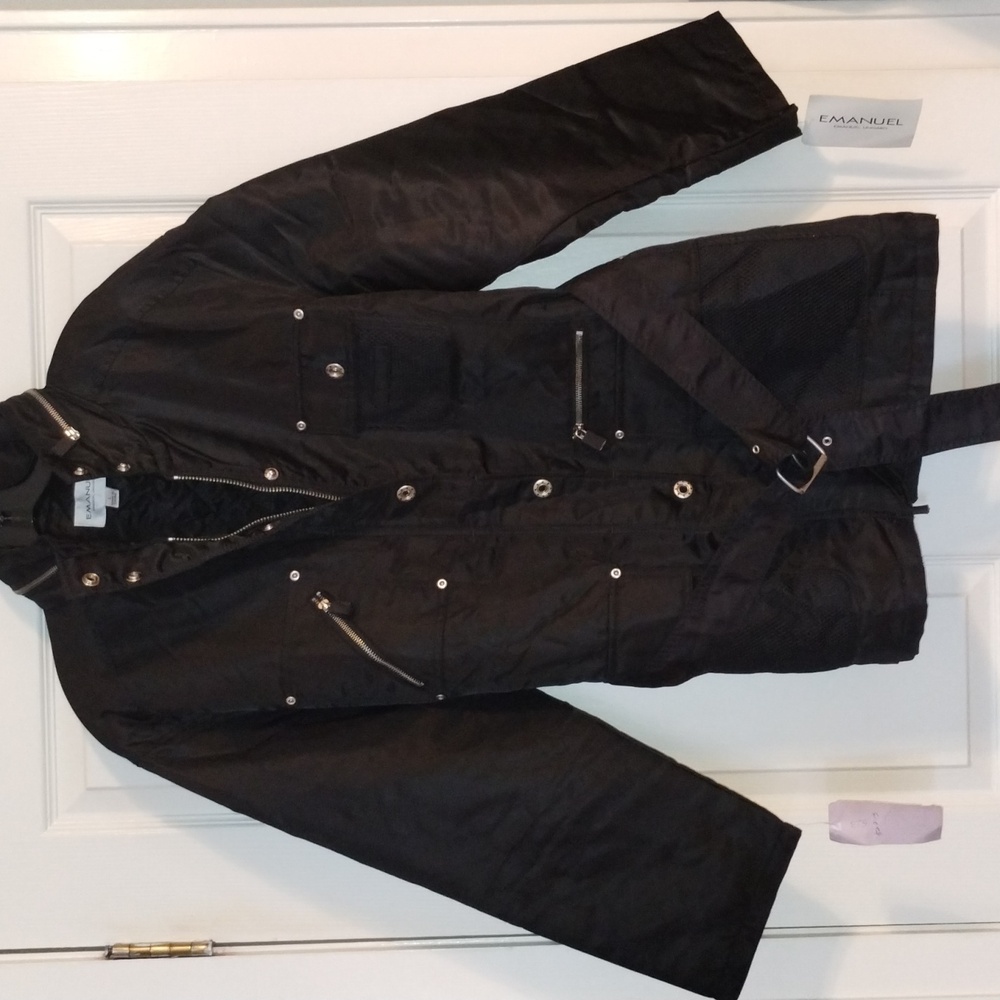Emanuel Ungaro Belted Black Utility Jacket